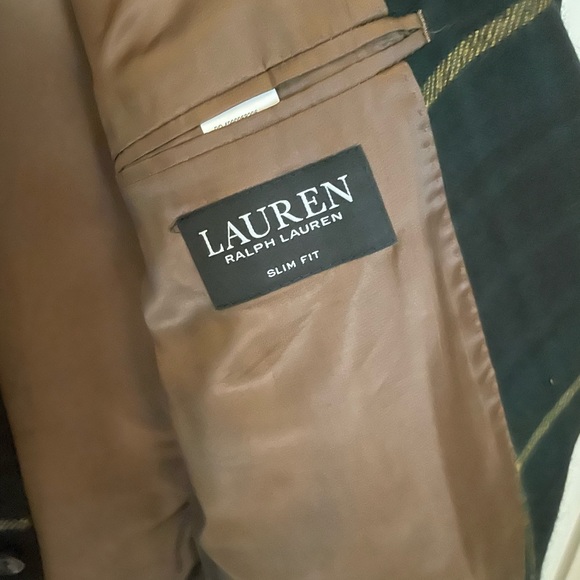 Polo Ralph Lauren Green Plaid Slim Fit Blazer. - Picture 3 of 3